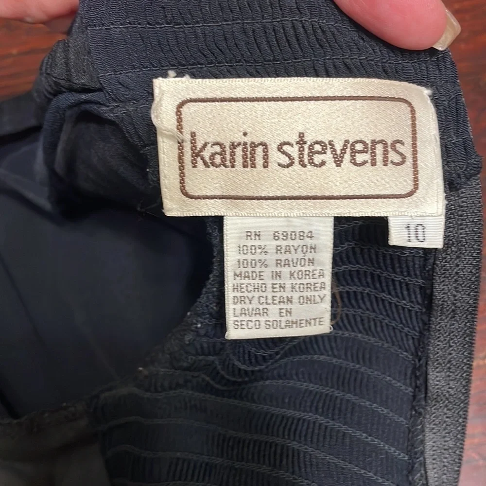 ♠️ Karin Steven’s Black off the Shoulder Vintage Dress - Picture 8 of 8